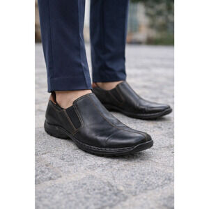 Cole Haan Mens Leather Slip On Shoes Black Comfort CasualDress Loafer Sz 9.5